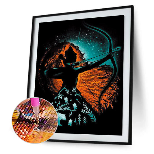 Silhouette Disney - Full Square Drill Diamond Painting 30*40CM