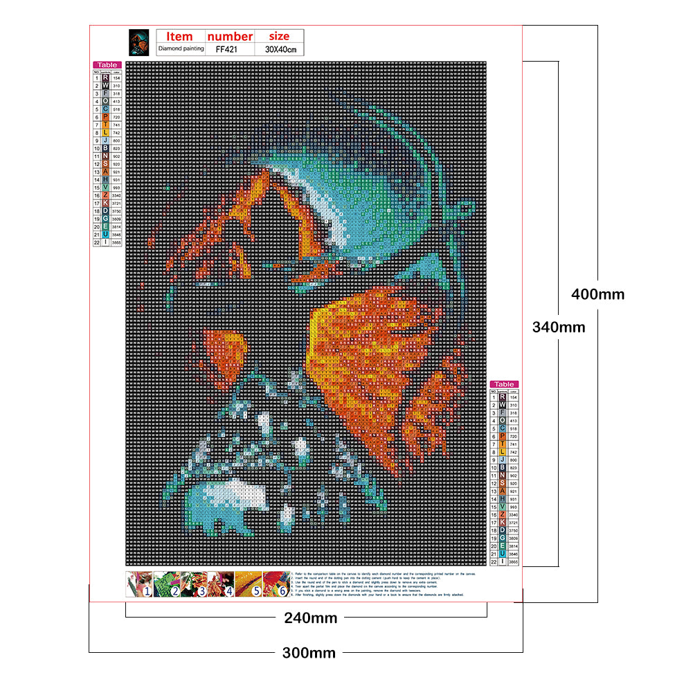 Silhouette Disney - Full Square Drill Diamond Painting 30*40CM
