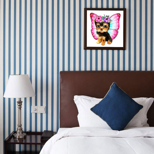 Butterfly Puppy - Full Round Drill Diamond Painting 30*30CM