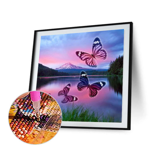 Butterfly - Full Round Drill Diamond Painting 50*50CM