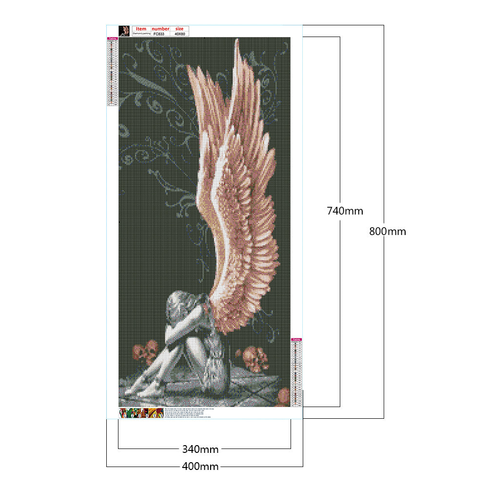 Wing Girl - Full Square Drill Diamond Painting 40*80CM