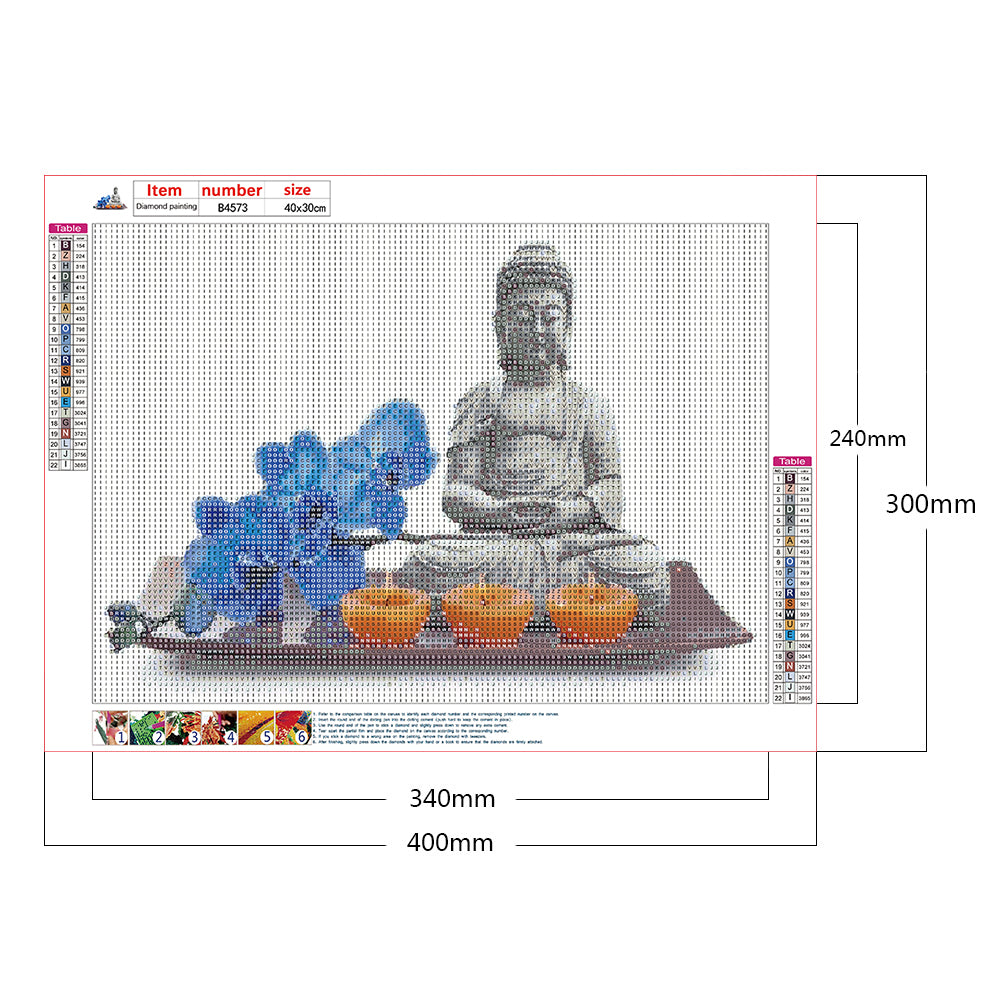 Buddha - Full Round Drill Diamond Painting 40*30CM