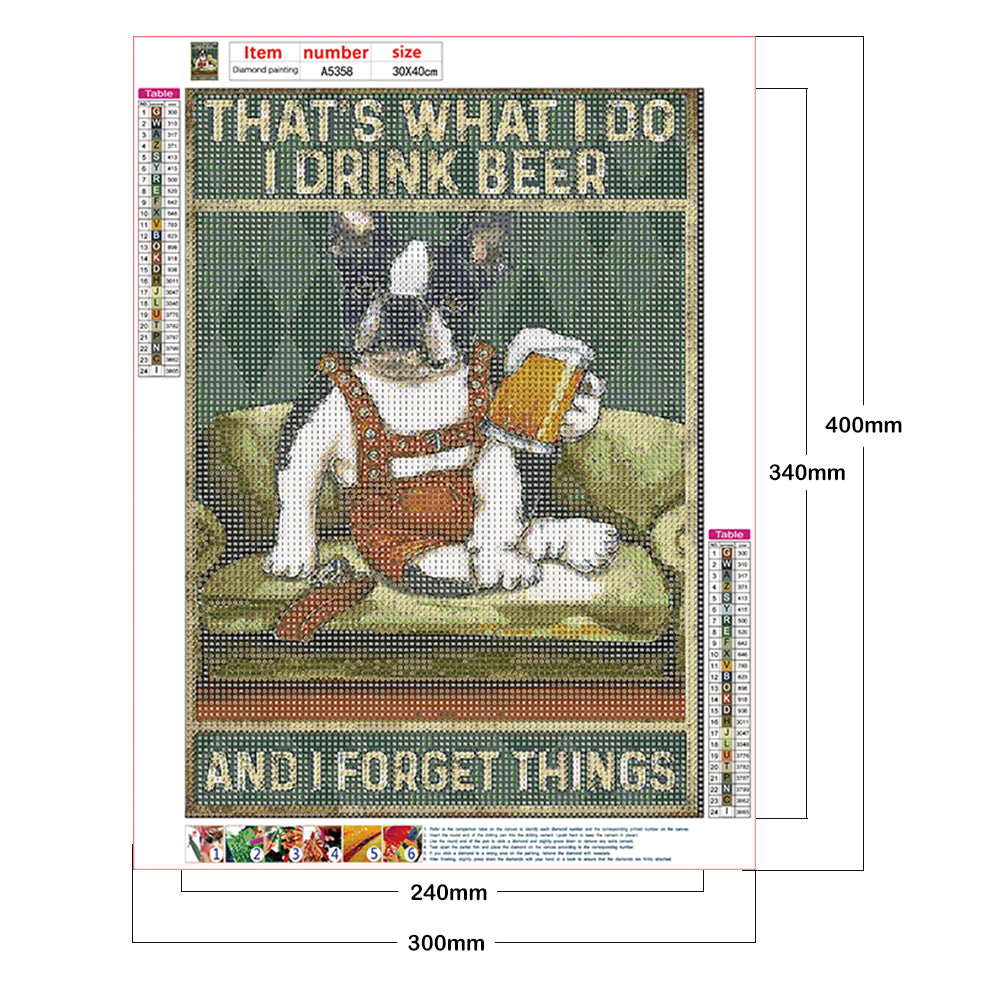 Dog - Full Round Drill Diamond Painting 30*40CM