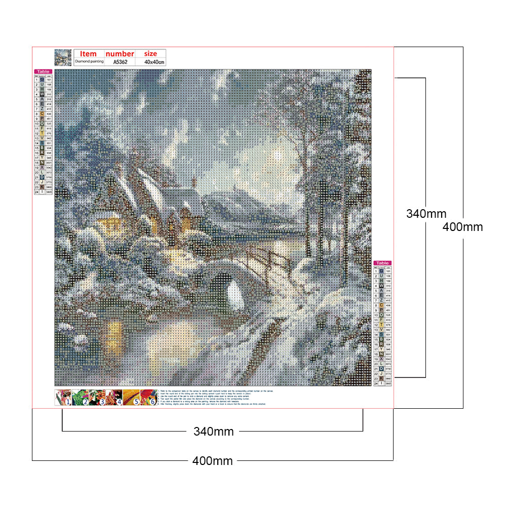 Houses - Full Round Drill Diamond Painting 40*40CM