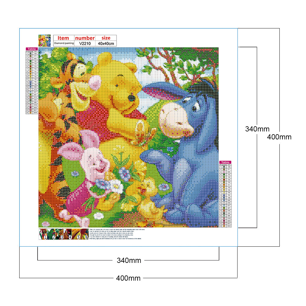 Winnie The Pooh - Full Round Drill Diamond Painting 40*40CM