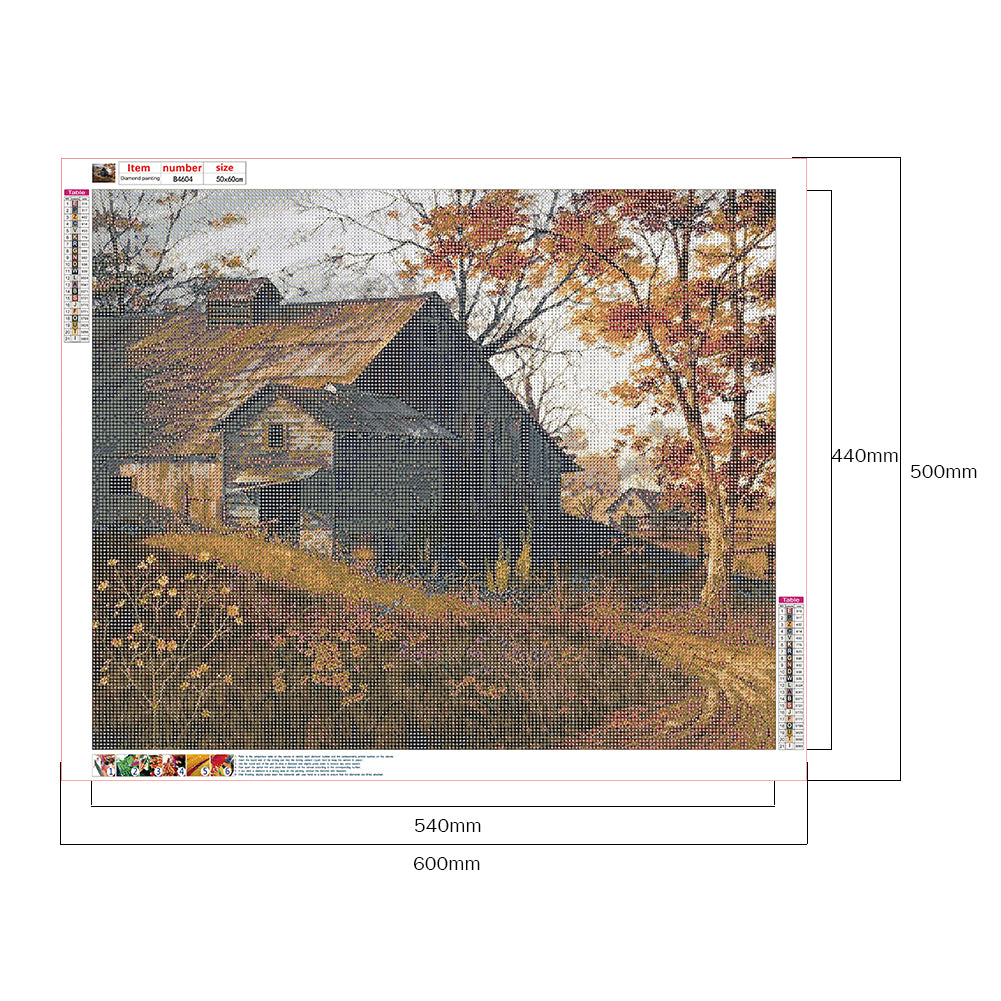 Autumn House - Full Round Drill Diamond Painting 60*50CM