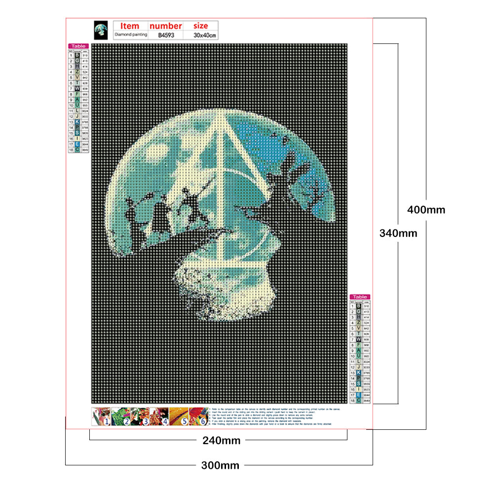 Silhouette - Full Round Drill Diamond Painting 30*40CM