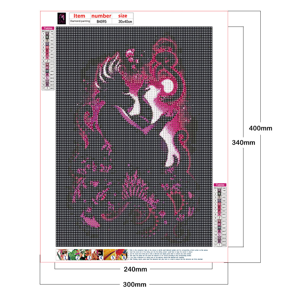 Silhouette - Full Round Drill Diamond Painting 30*40CM