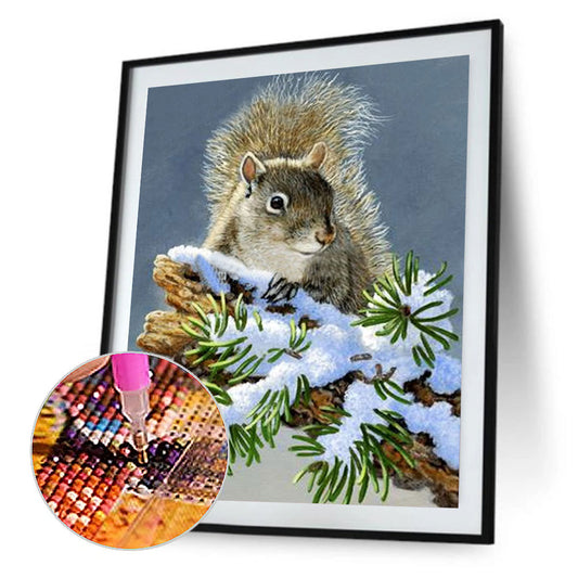 Squirrel - Full Round Drill Diamond Painting 30*40CM