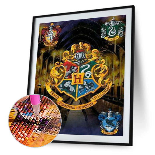 Harry Potter Badge - Full Round Drill Diamond Painting 30*40CM
