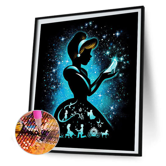 Disney Princess Silhouette - Full Square Drill Diamond Painting 50*60CM