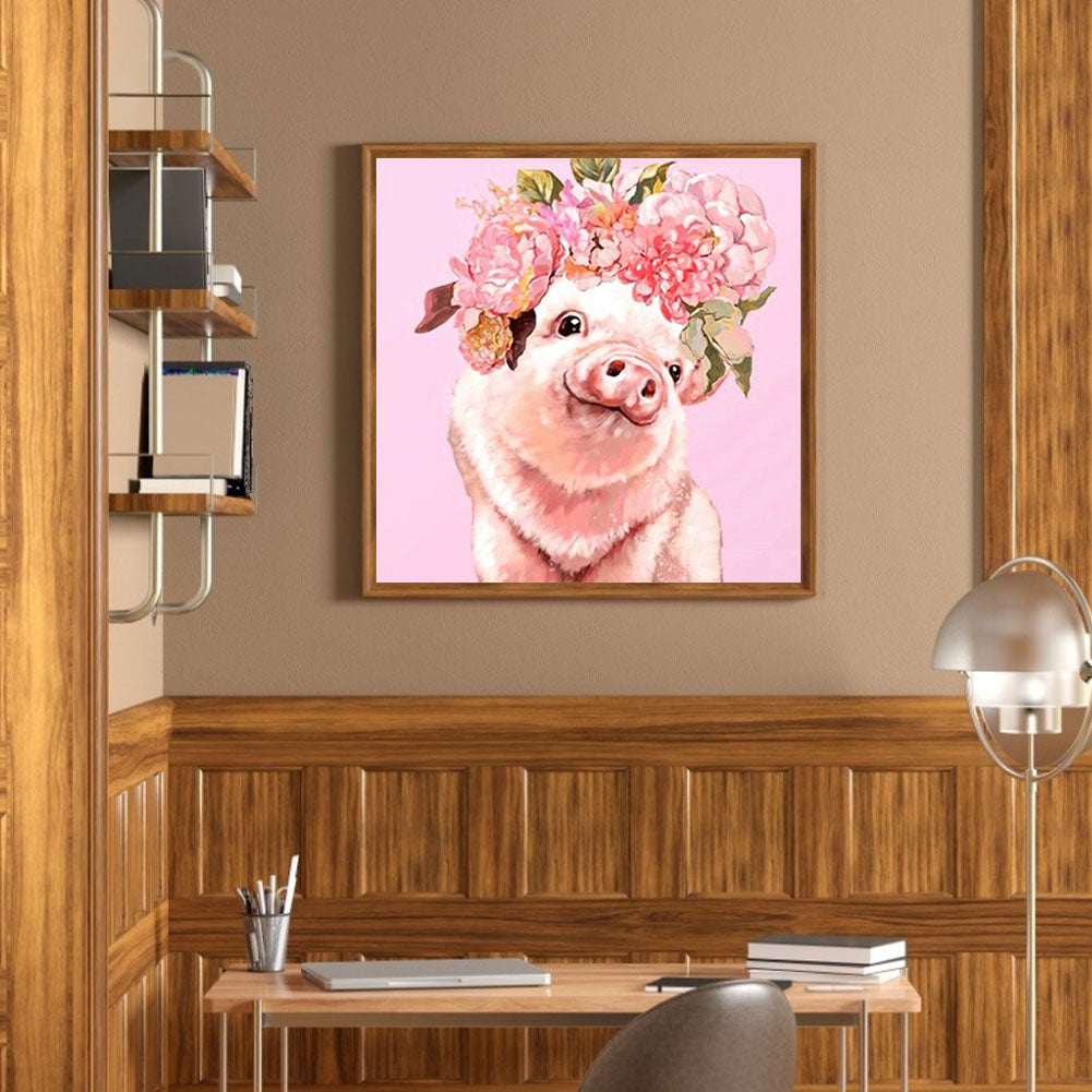 Cute Pig - Full Round Drill Diamond Painting 30*30CM