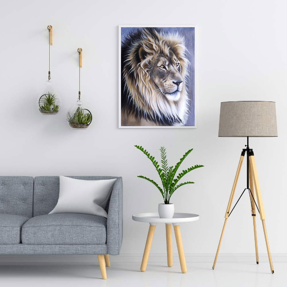 Lion - Full Round Drill Diamond Painting 40*50CM