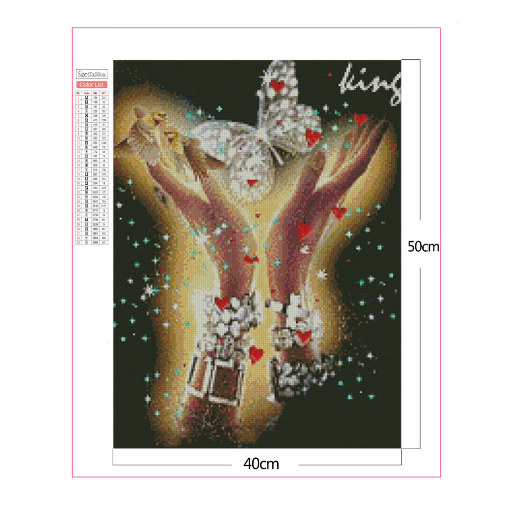 Holding Butterfly - Full Square Drill Diamond Painting 40*50CM