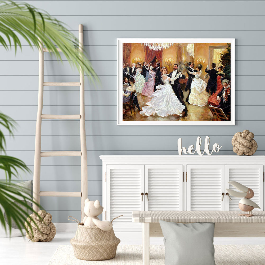 Waltz Ballroom Dancing - Full Round Drill Diamond Painting 50*40CM
