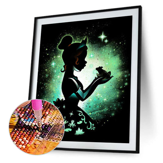Disney Princess Silhouette - Full Round Drill Diamond Painting 50*60CM