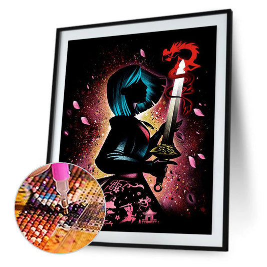 Disney Mulan Silhouette - Full Square Drill Diamond Painting 50*60CM
