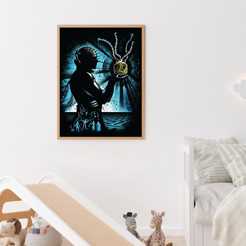 Silhouette Ghost Hunter - Full Square Drill Diamond Painting 30*40CM