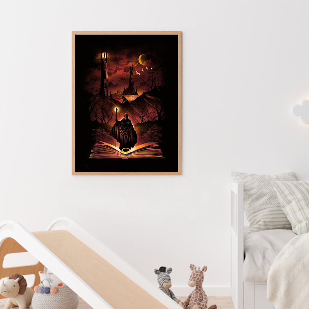 Silhouette Lord Of The Rings - Full Square Drill Diamond Painting 30*40CM