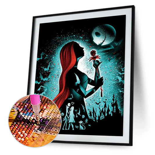 Disney Princess Silhouette - Full Round Drill Diamond Painting 40*50CM