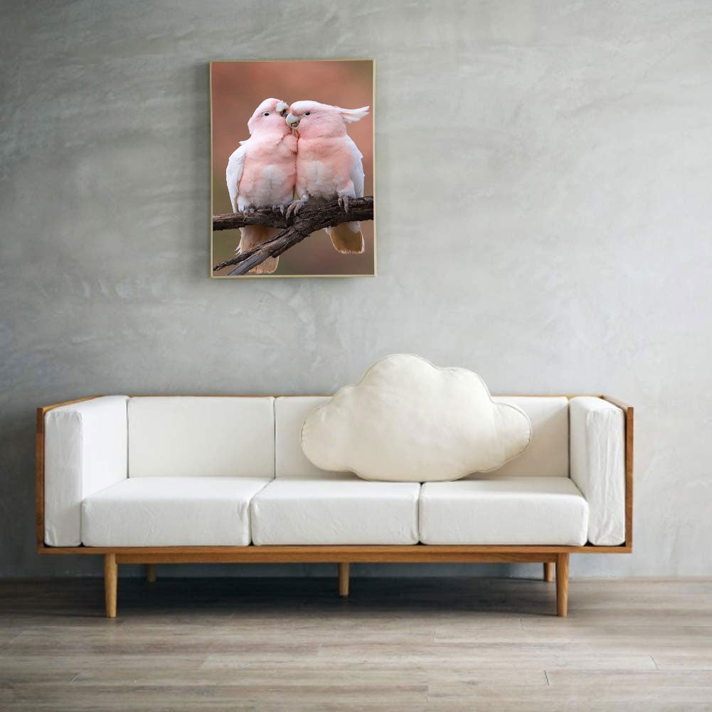 Pink Parrot - Full Round Drill Diamond Painting 30*40CM