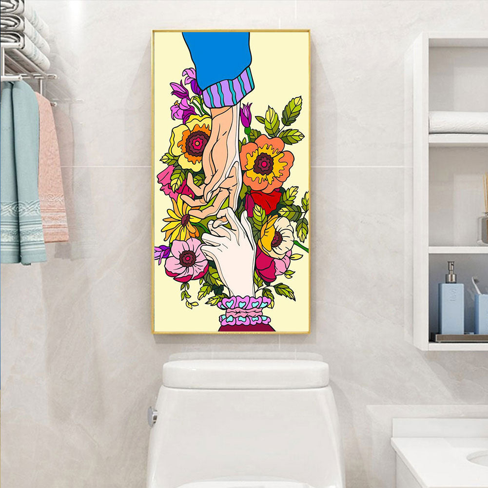 Hands - Full Round Drill Diamond Painting 30*70CM