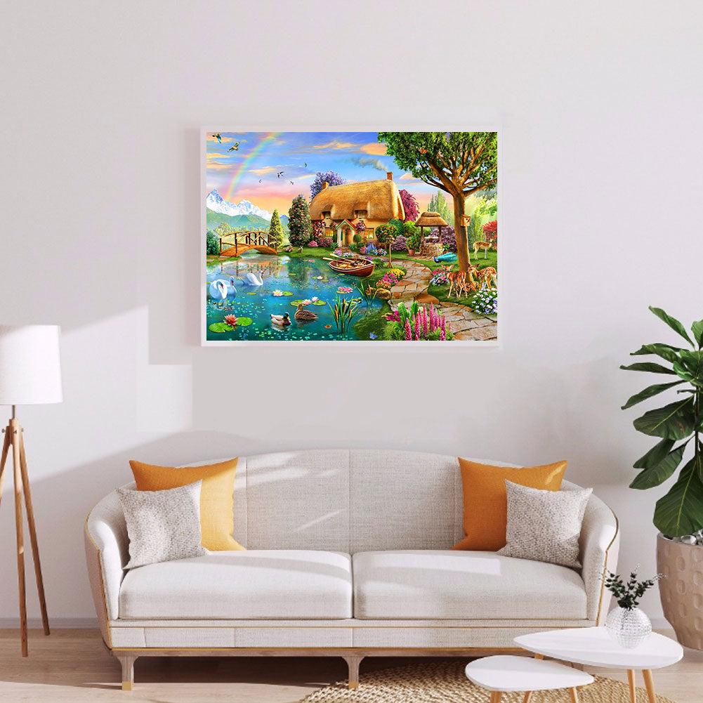 Country House Farmhouse Daily - Full Round Drill Diamond Painting 50*40CM