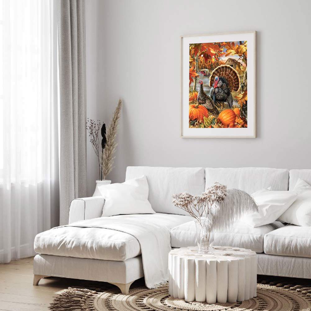 Pumpkin Turkey - Full Square Drill Diamond Painting 30*40CM