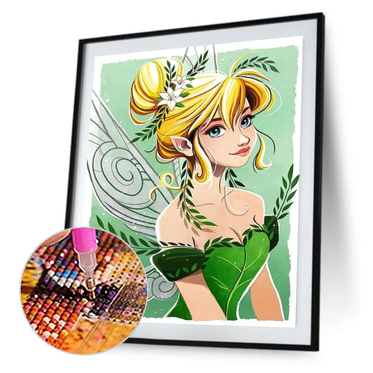 Disney Princess Tinker Bell - Full Round Drill Diamond Painting 30*40CM