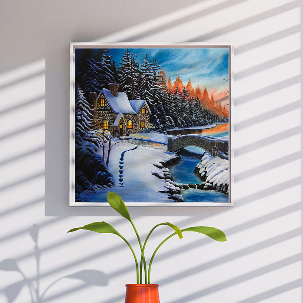 Thomas Painting Country House - Full Round Drill Diamond Painting 40*40CM