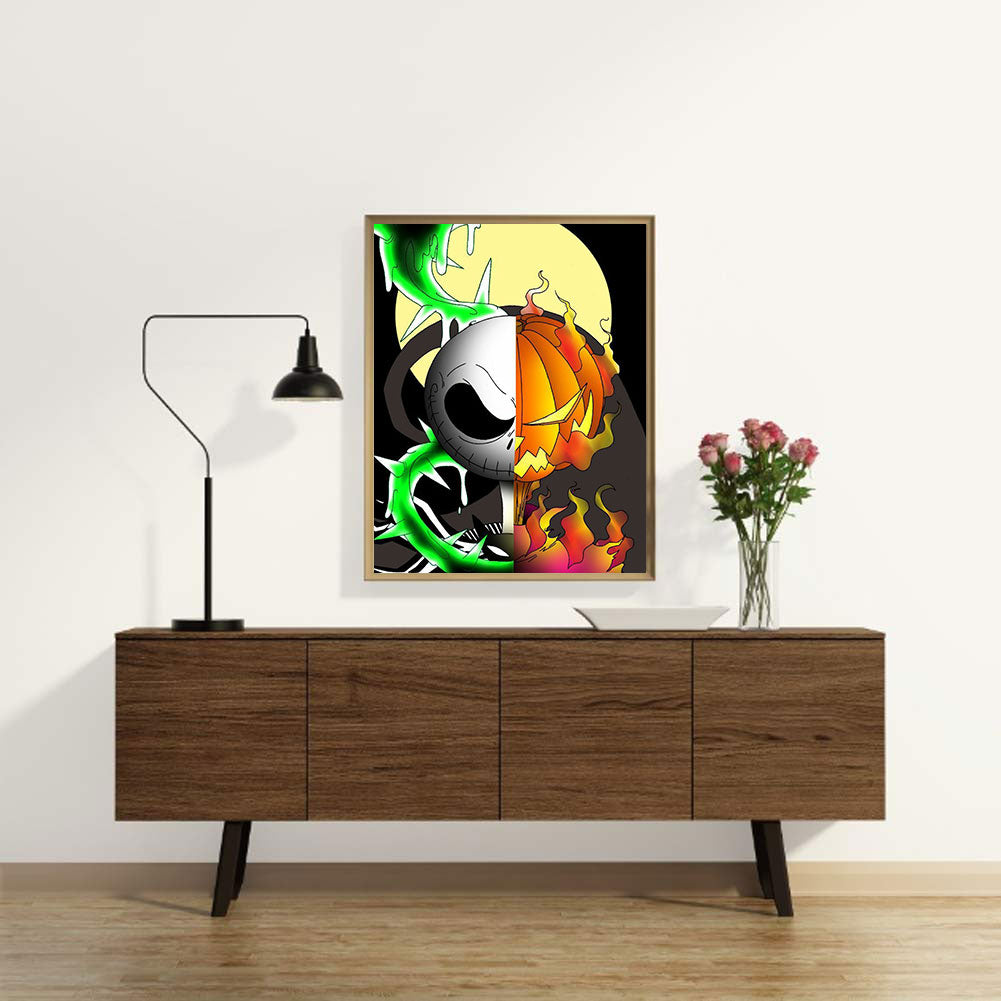 Halloween Spooky City Night - Full Round Drill Diamond Painting 30*40CM