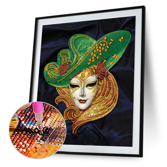 Mask Woman - Special Shaped Drill Diamond Paiting 30*40CM