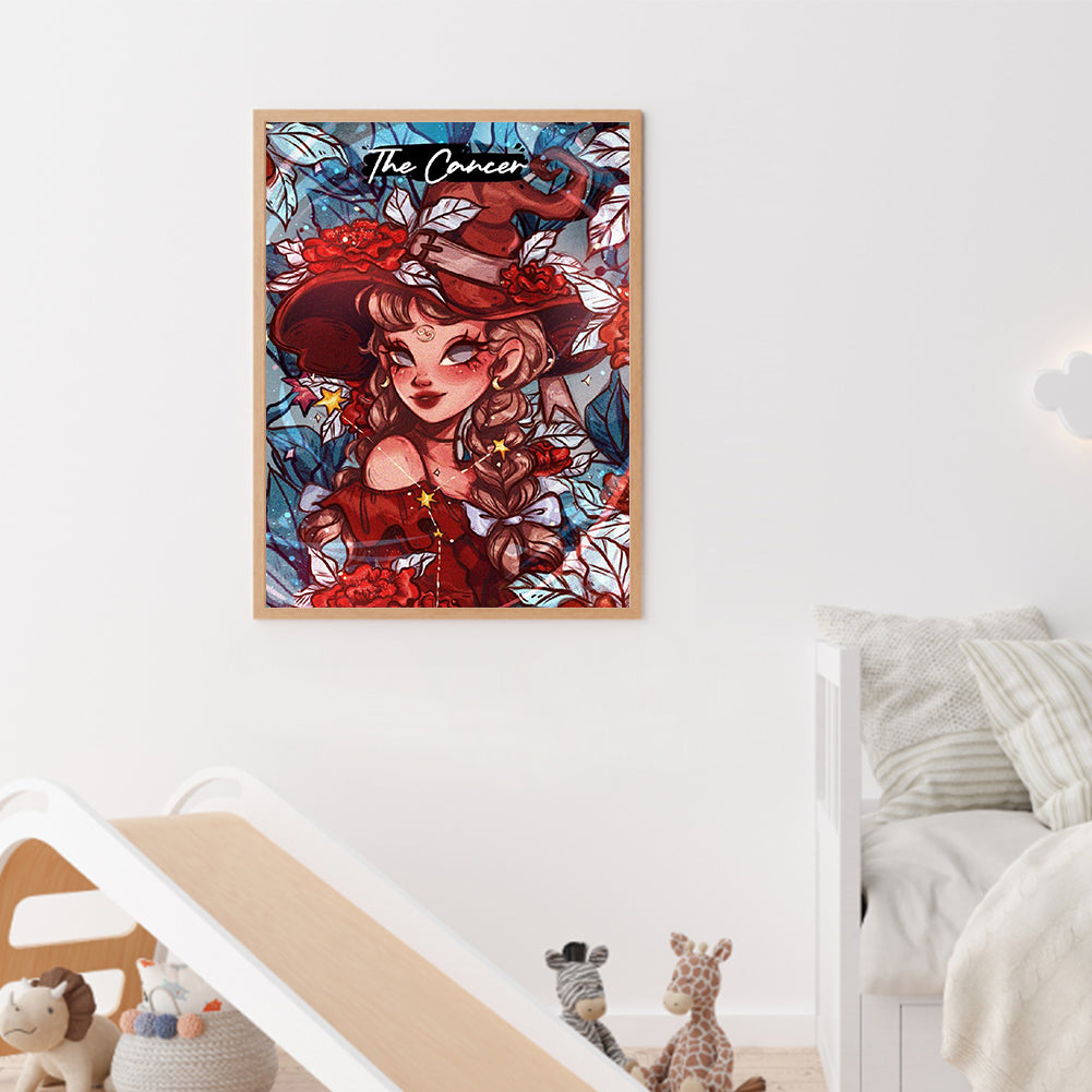 Zodiac Girl - Full Round Drill Diamond Painting 30*40CM