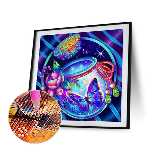 Colorful Flower Bottle - Full Round Drill Diamond Painting 30*30CM