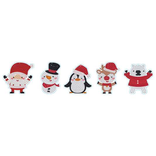 DIY Diamond Painting Keychain 5pcs (Double-Sided Diamond Paste)