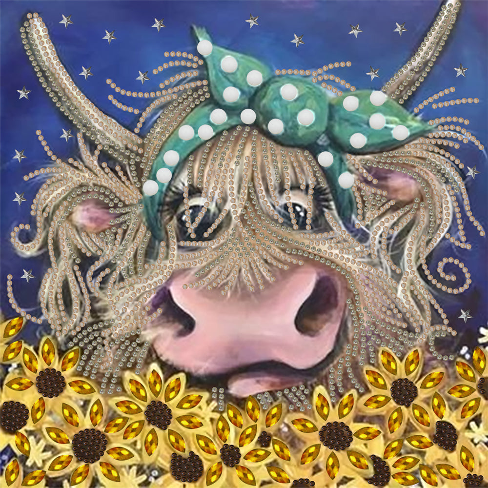 Flower Yak - Special Shaped Drill Diamond Paiting 30*30CM