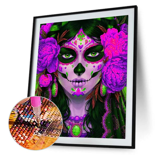 Skeleton Woman - Full Round Drill Diamond Painting 30*40CM