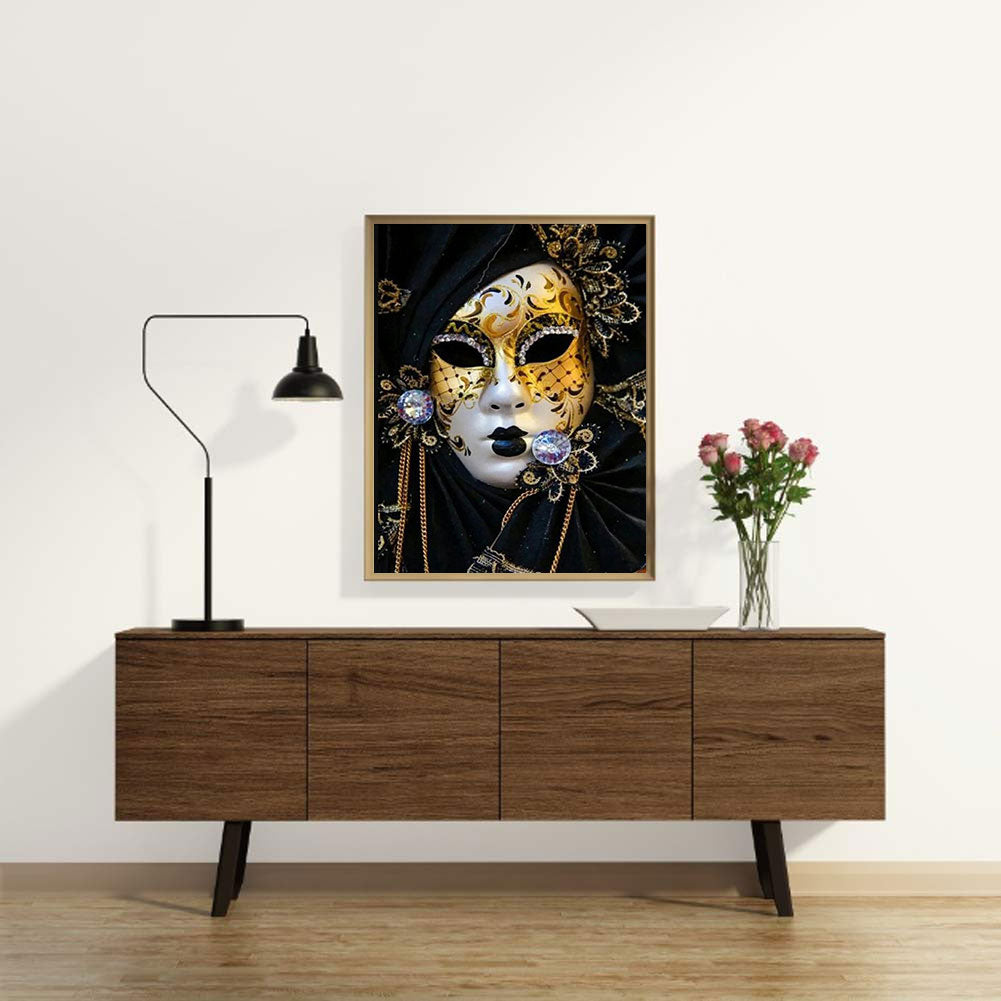 Mask Woman - Full Round Drill Diamond Painting 40*50CM