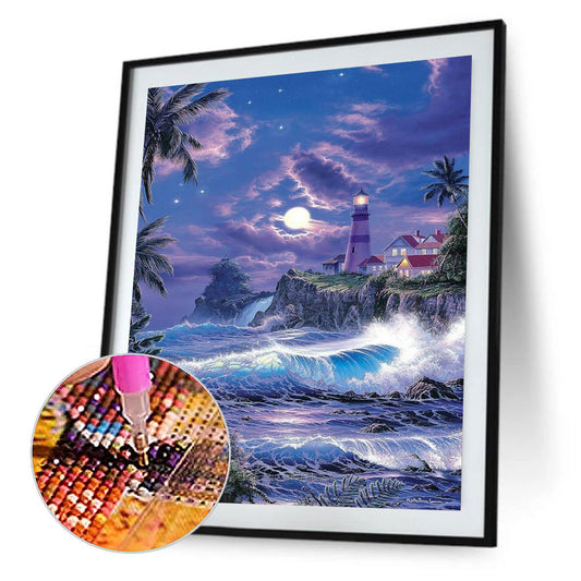 Seaside Lighthouse - Full Square Drill Diamond Painting 30*40CM