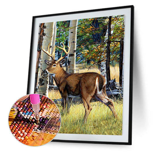 Elk - Full Round Drill Diamond Painting 50*60CM