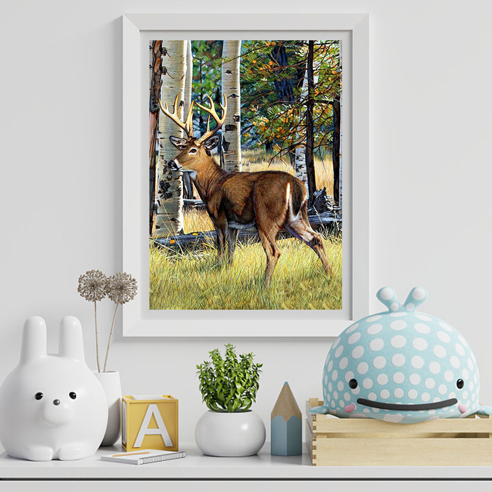 Elk - Full Round Drill Diamond Painting 50*60CM