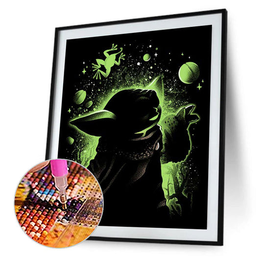 Yoda Silhouette - Full Round Drill Diamond Painting 30*40CM