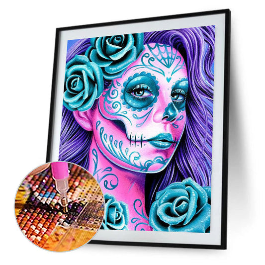 Skeleton Woman - Full Round Drill Diamond Painting 30*40CM