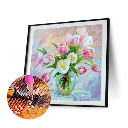 Tulip Oil Painting - Full Square Drill Diamond Painting 30*30CM