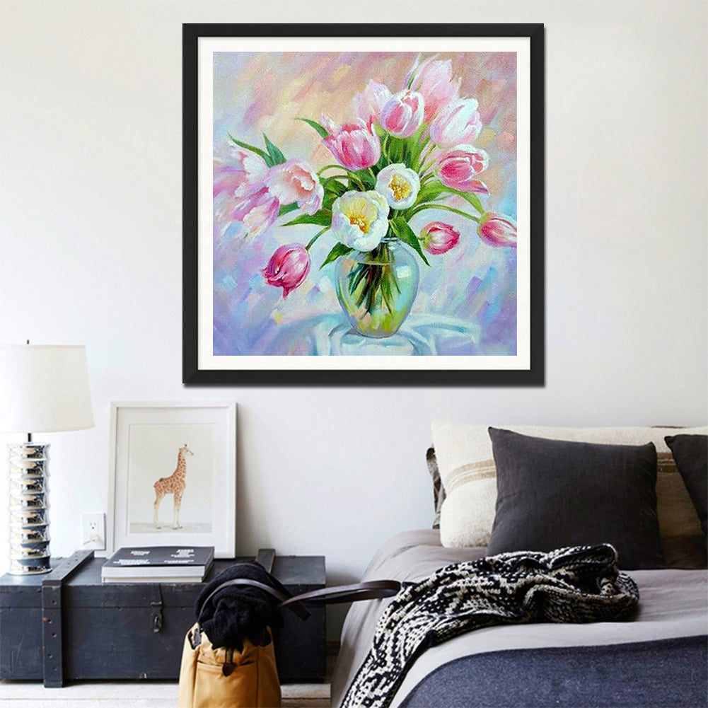 Tulip Oil Painting - Full Square Drill Diamond Painting 30*30CM