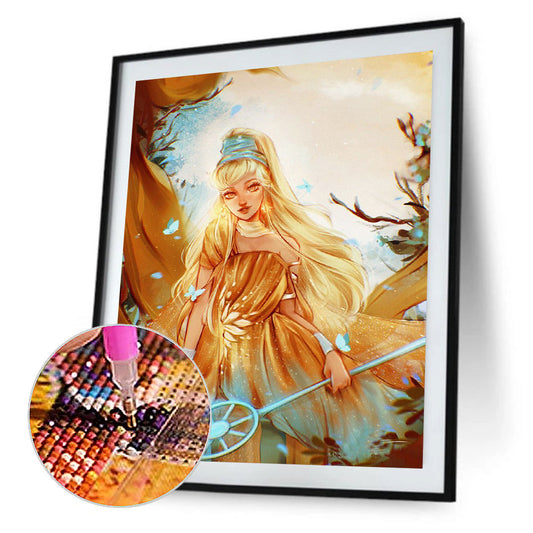 Cartoon Girl - Full Round Drill Diamond Painting 40*50CM