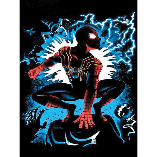 Spiderman Silhouette 30*40CM(Canvas) Full Square Drill Diamond Painting