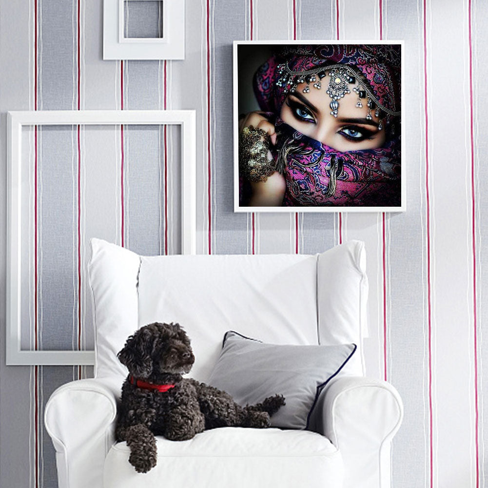 Afghan Beauty - Full Square Drill Diamond Painting 40*40CM