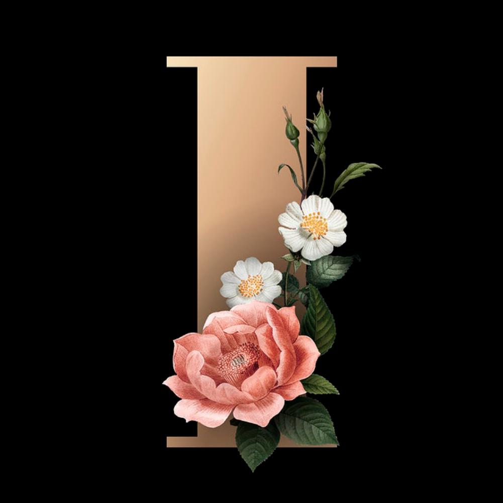 Alphabet Flowers - Full Round Drill Diamond Painting 40*40CM