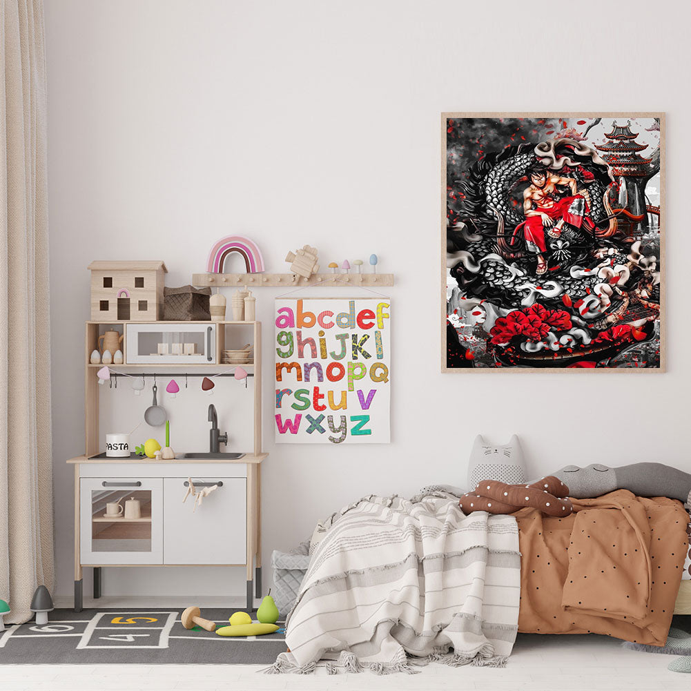 Anime Luffy - Full Round Drill Diamond Painting 30*40CM